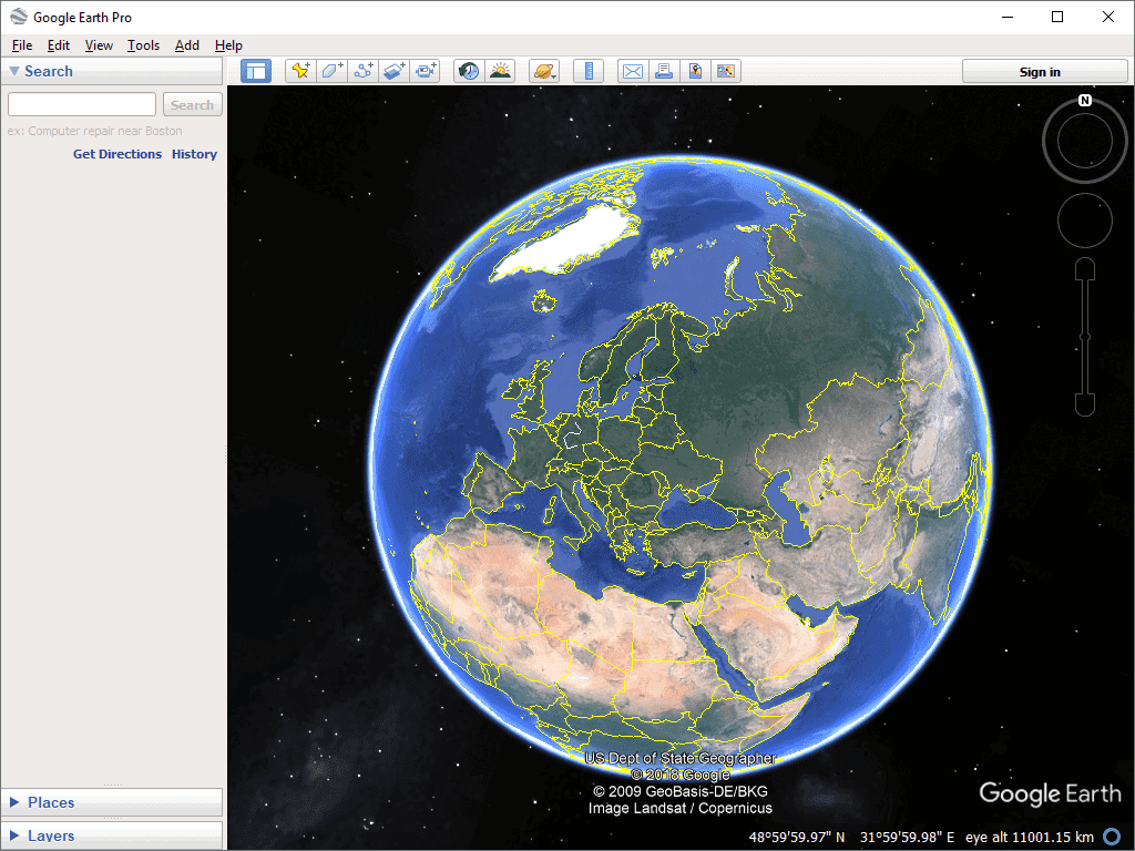 view only 3d mapped areas google earth