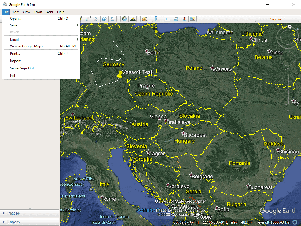 how to cite google earth pro
